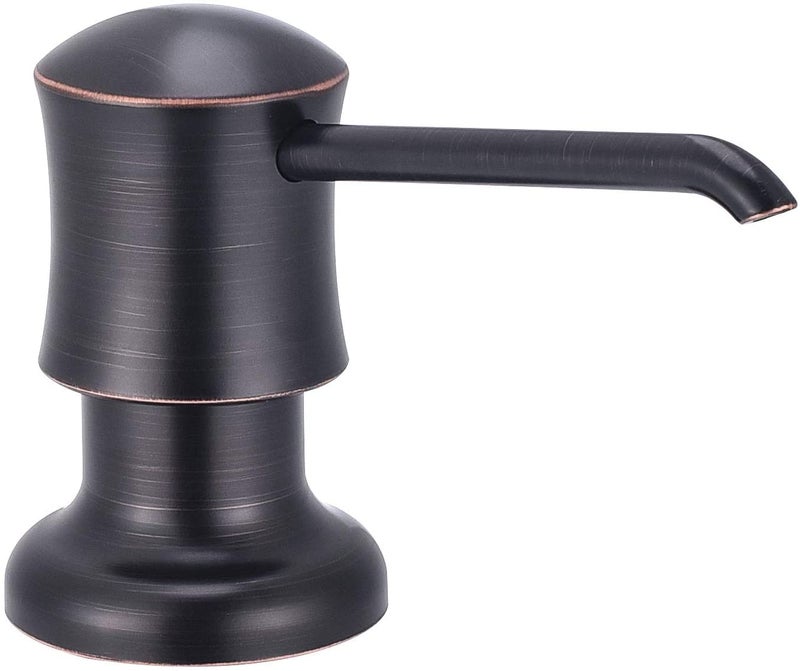 SAMODRA Sink Soap Dispenser for Kitchen Oil Rubbed Bronze Dish Lotion Dispenser 12 OZ Bottle Built in Design Refill from The Top - Image 1